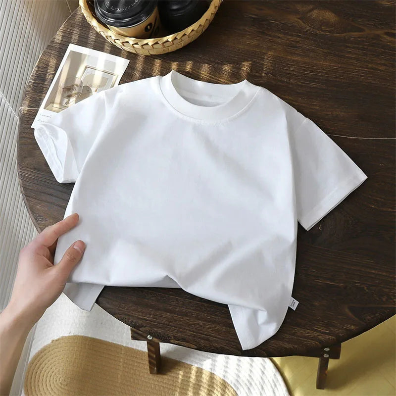 Solid Cotton Casual Short Sleeve Tee