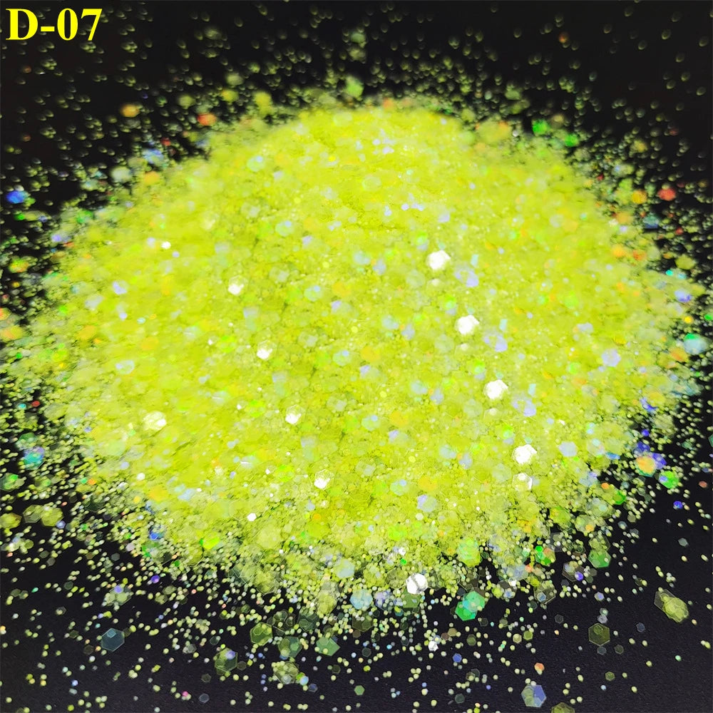 1KG Wholesale Mixed Size Holographic Nails Sequins Manicure Glitter Flakes Paillettes Nail Art Decorations Body/Face Glitter