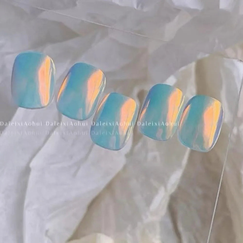 Mermaid Chrome Unicorn Nail Powder Aurora Nail Glitter Nail Art Decoration Moon Nail Powder for Gel Polish Mirror Effect Pigment