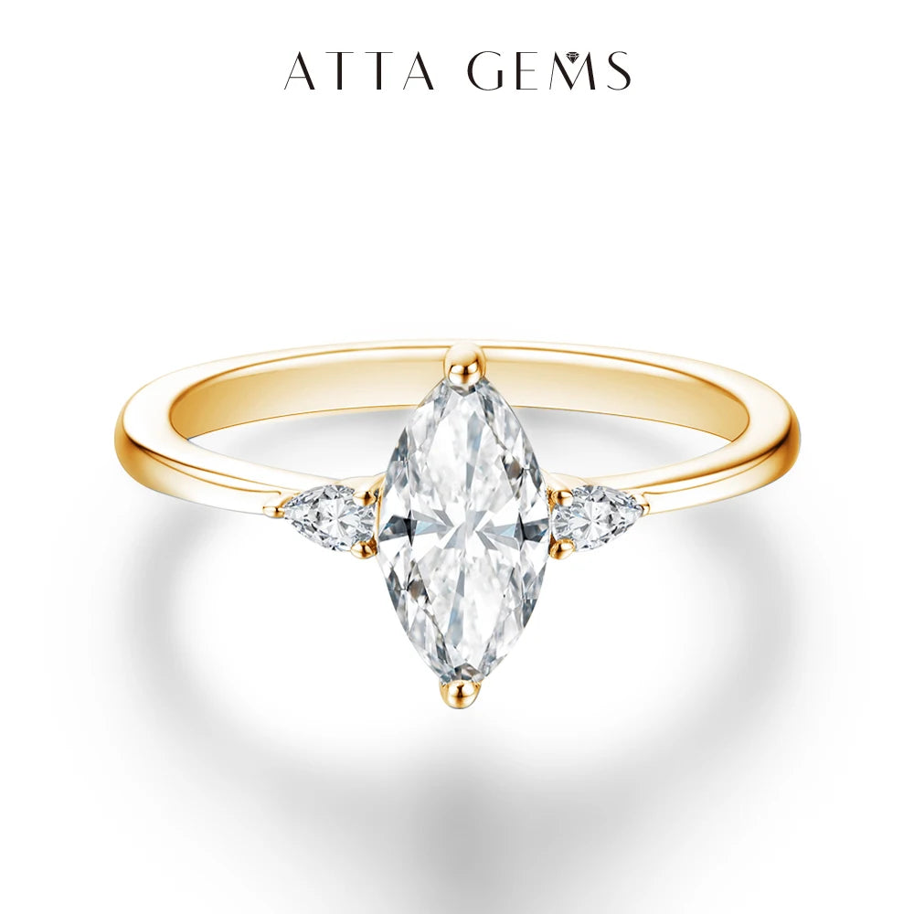 Marquise 1CT Moissanite Ring