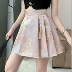 High Waist Horse Face Skirt