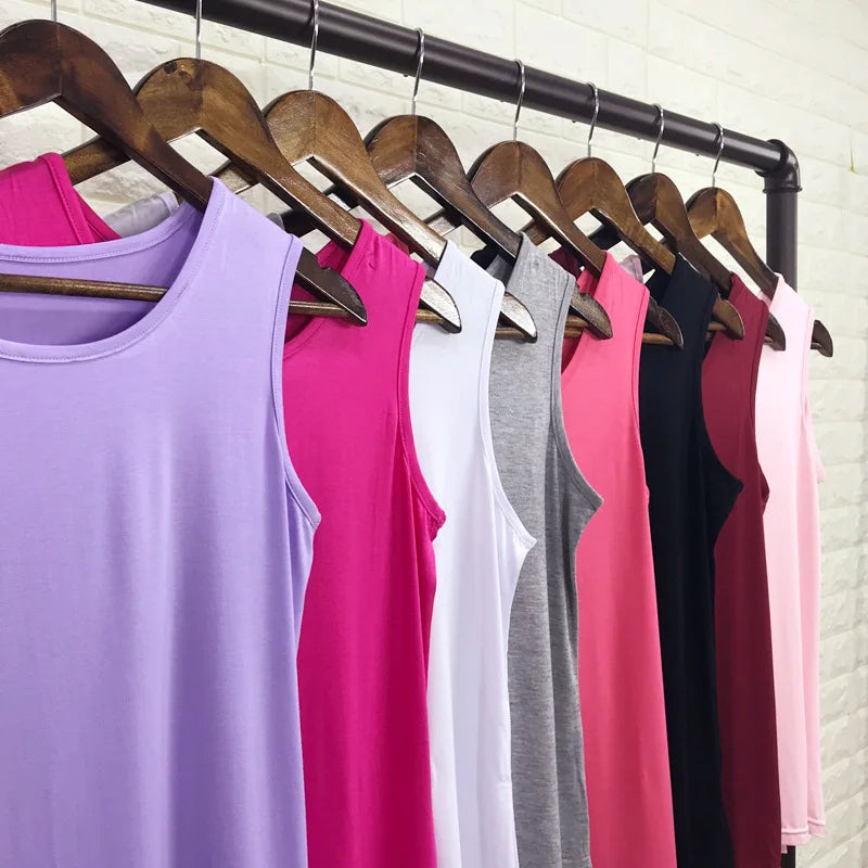 Solid Color Loose Sleeveless Tank