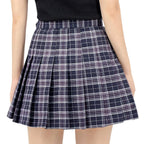 Pleated Plaid Skirt