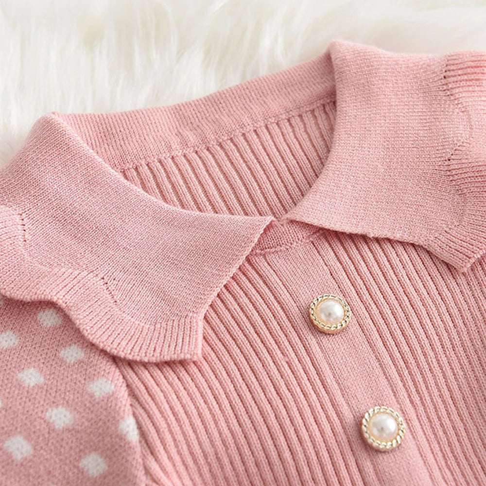 Polka Dots Pleated Dress