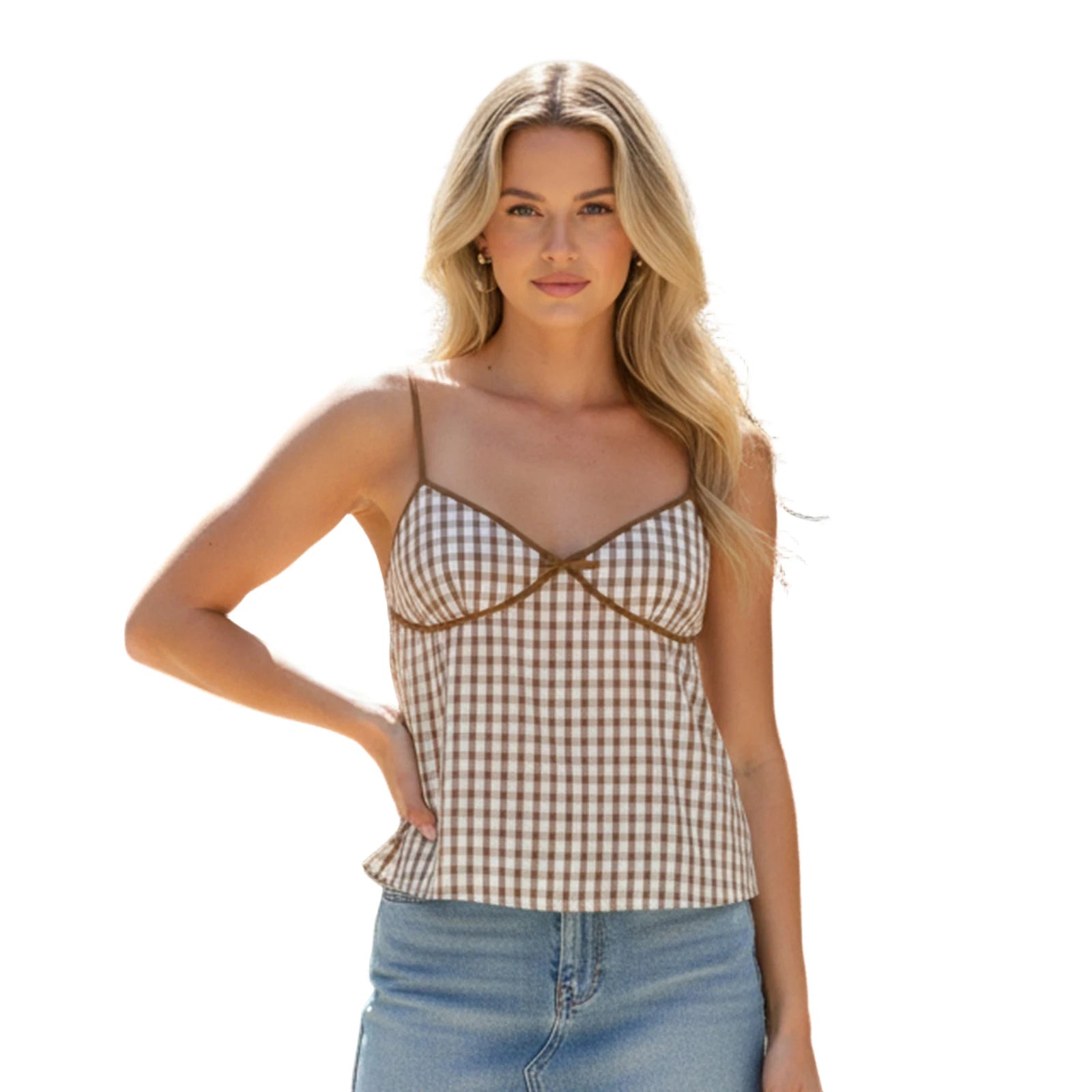 Plaid Print Tank Top
