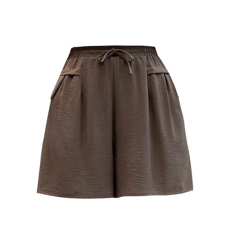 Waist Wide-Leg Shorts
