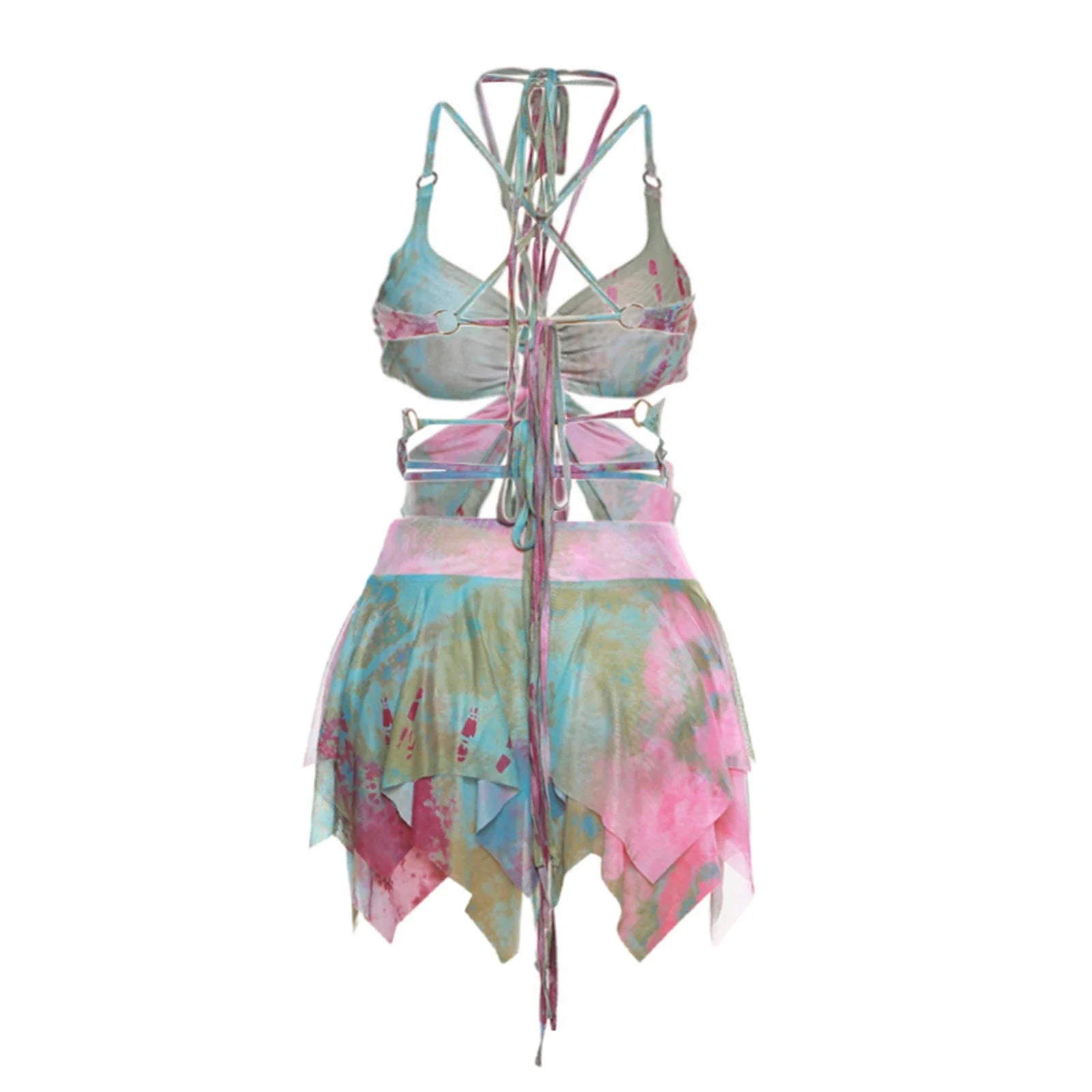 Butterfly Print 3 Pcs Skirt Set