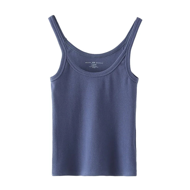 Simple Basic Ribbed Tank Top