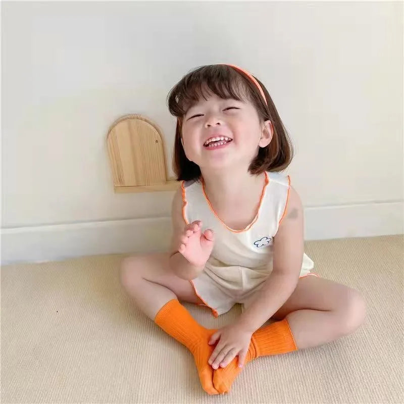 Sleeveless Vest T-Shirt Shorts Two-Piece Set