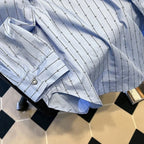 DUOJIHUI Basic Striped Long Sleeve Loose Shirt