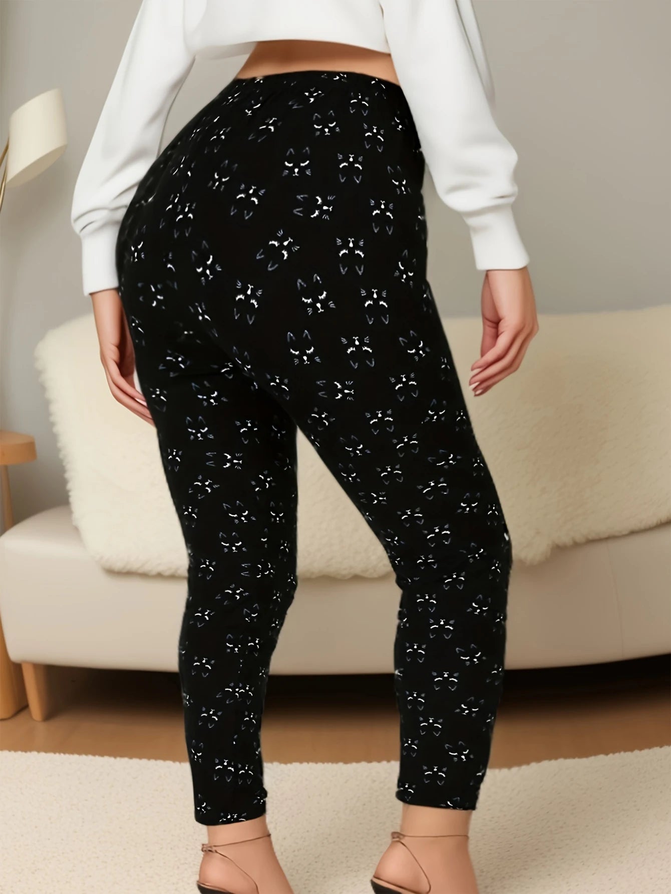 Black Cat Pattern Pants