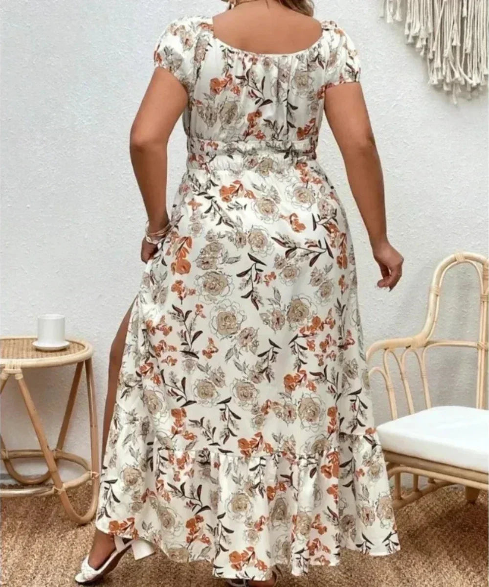 Flower Casual Long Party Dress