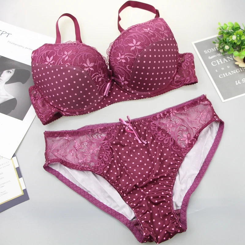2022 New Sexy Women Bras Set Embroidery Lace Female Lingerie 34/75 36/80 38/85 40/90 42/95 44/100 BCDE Cup Underwear