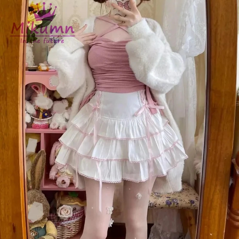 Mikumn Lace Pleated Skirt