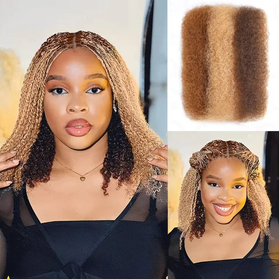 Brazilian QVR Afro Kinky Bulk Human Hair