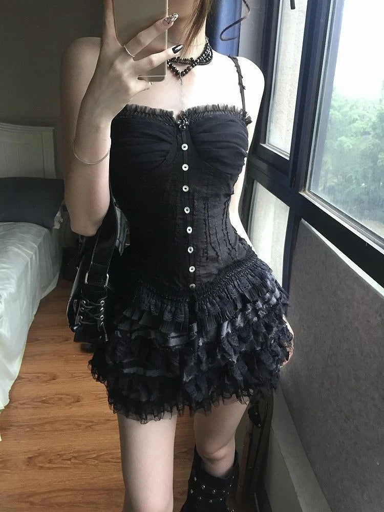 Vest Cake Skirt Set