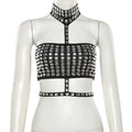 Crystal Embellished Choker Bustier