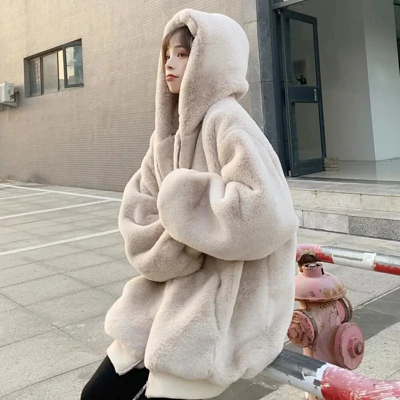 Loose Thick Plush Coat