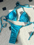 PU Leather Pearls Bikini