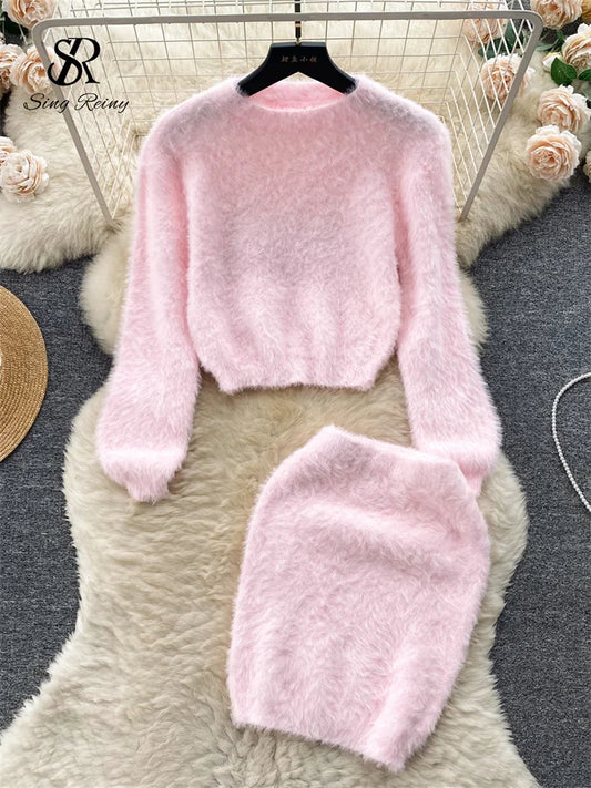 SINGREINY Sweet Fur Set