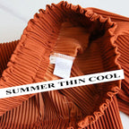 Elastic High Waist Pleated Shorts
