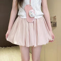 High Waist Ruched A-line Skirts
