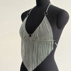 Metal Chain Halter Neck Top