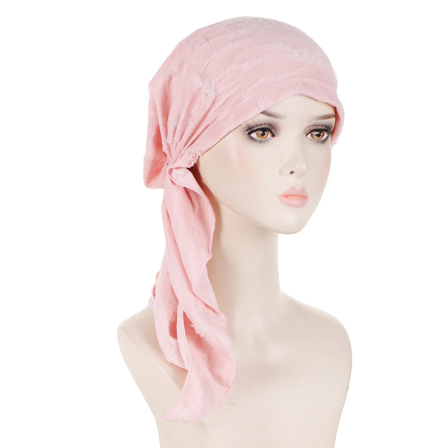 Shiny Glitter Elastic Solid Color Pre-Tied Hijabs Wrap Head Scarf Muslim Turban Bonnet for Women Inner Hat Turbantes Caps Mujer