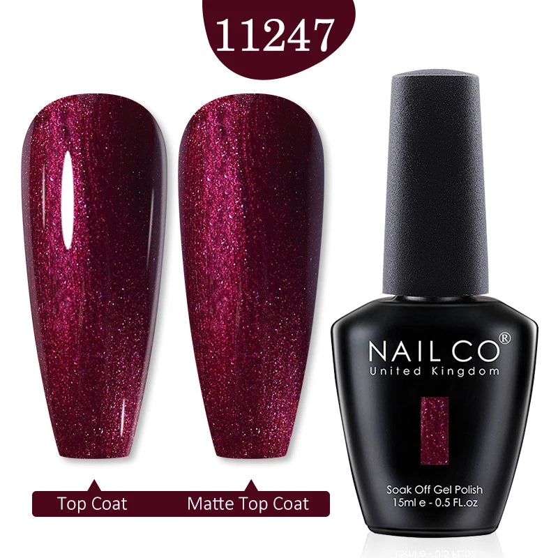 NAILCO 15ml Nail Gel Polish Winter Nude Colors Hybrid Gel Varnish Manicure UV Gel Nail Polish Primer Top Base Coat LED Nails Art
