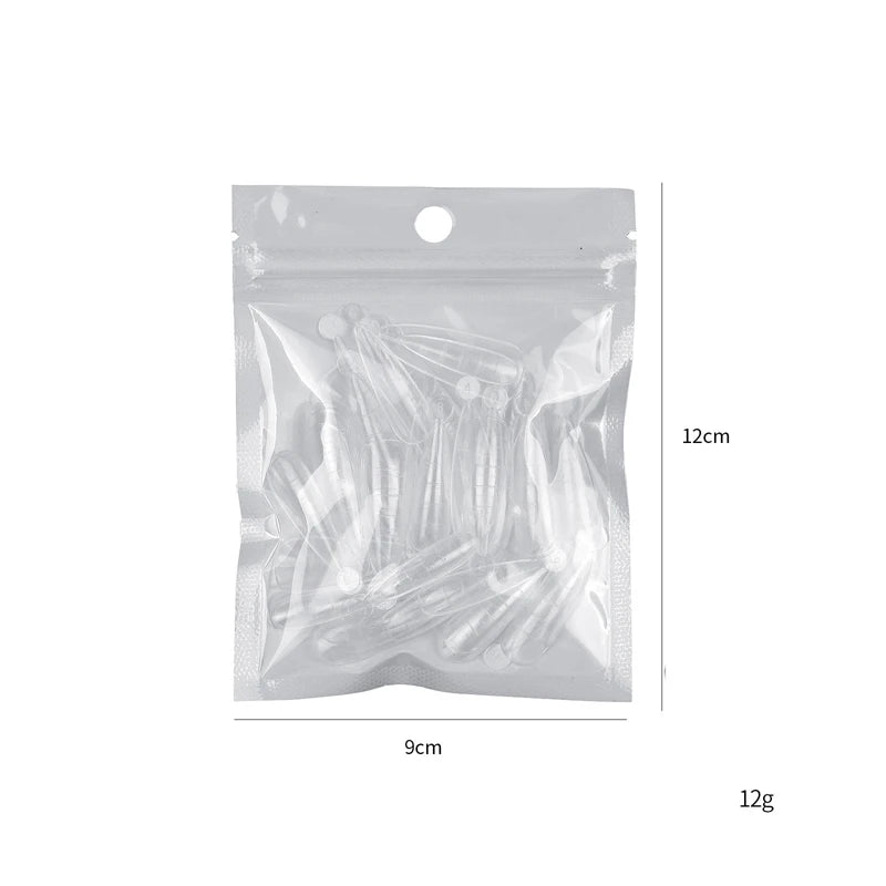 60Pcs/Bag Dual Forms Extended Plastic Nails Sticker Paper-free Support Tape Scale Nail Film Transparent Tool For Art Fingernails