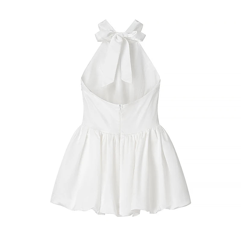 YENKYE Backless Halter Ball Gown Dress