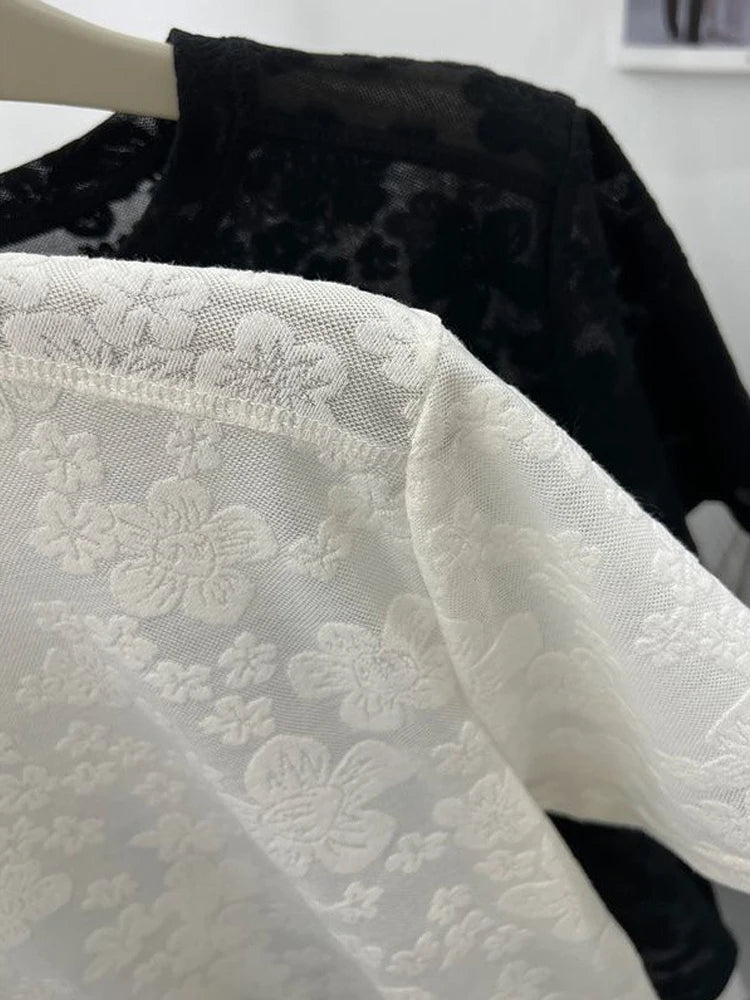 Lace Crew Top