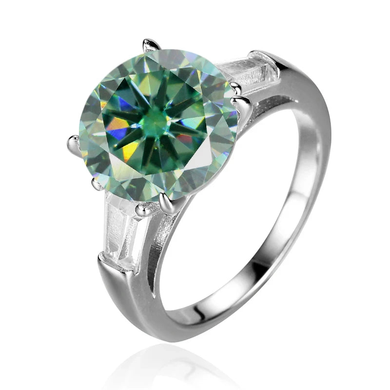 Round 5 Carat Moissanite Diamond Ring