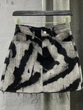 Tie Dye Printing Denim Mini Skirt
