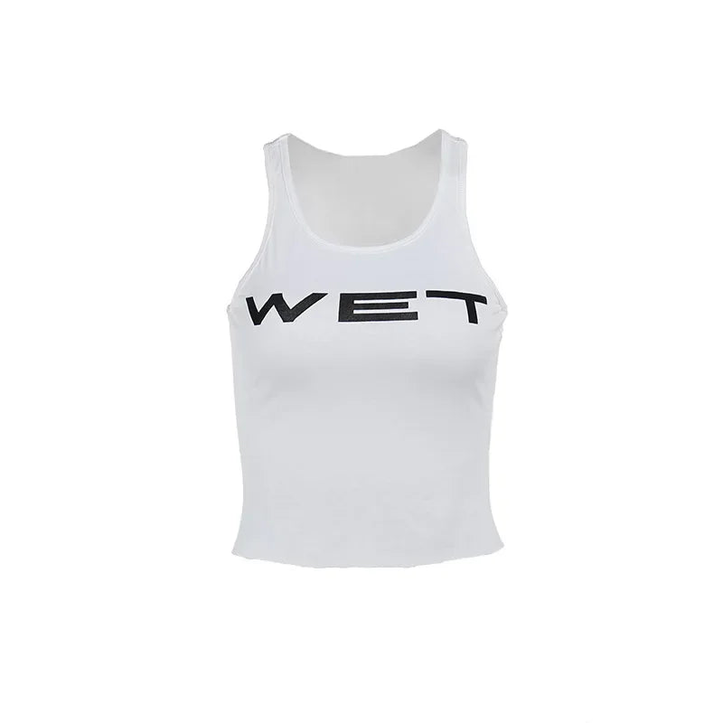 Wet Letter Print Tank