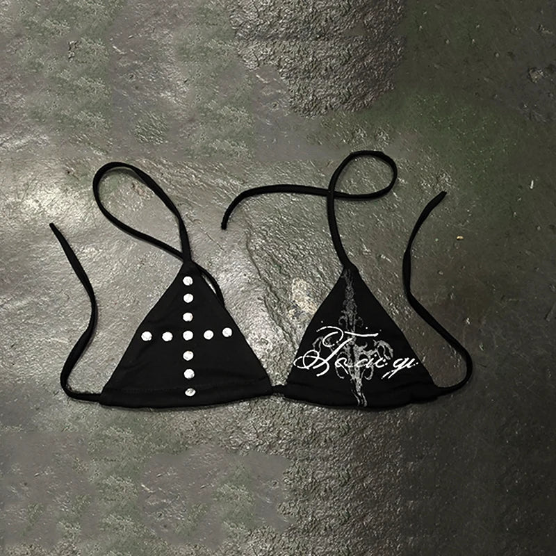 Letter Print Bikini