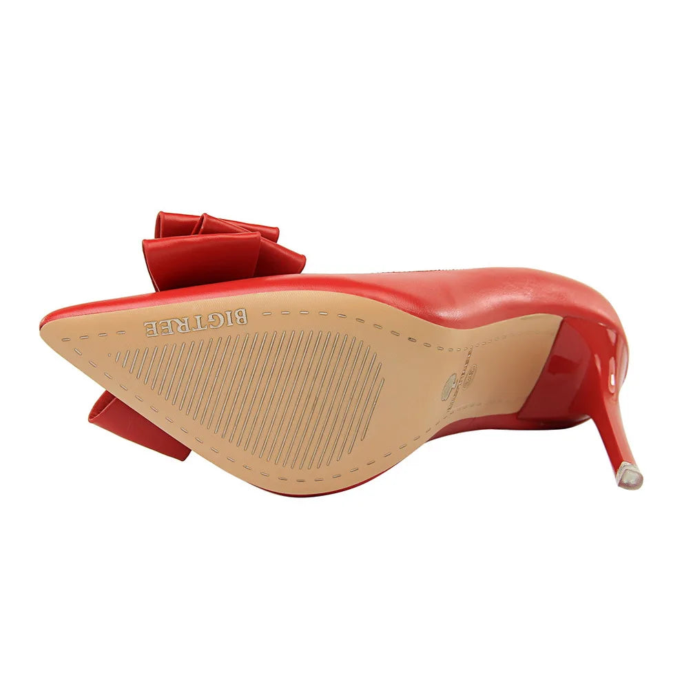 Bow-Accent Stilettos