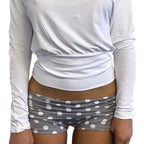 Low Rise Fold Over Shorts