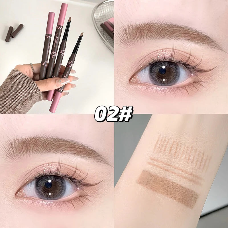 2-in-1 Dual-Ended Eyebrow Pencil & Tinting Mascara - Waterproof, Long-Lasting, Smudge-Proof, Natural Finish Eyebrow Makeup