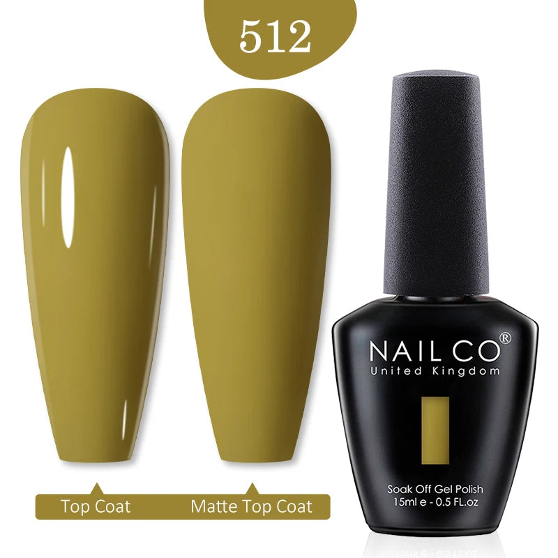 NAILCO 15ml Nail Gel Polish Winter Nude Colors Hybrid Gel Varnish Manicure UV Gel Nail Polish Primer Top Base Coat LED Nails Art