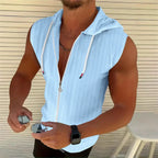 Sleeveless Zippered Jacquard Top
