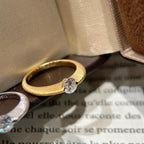 Inlaid Single Diamond Ring