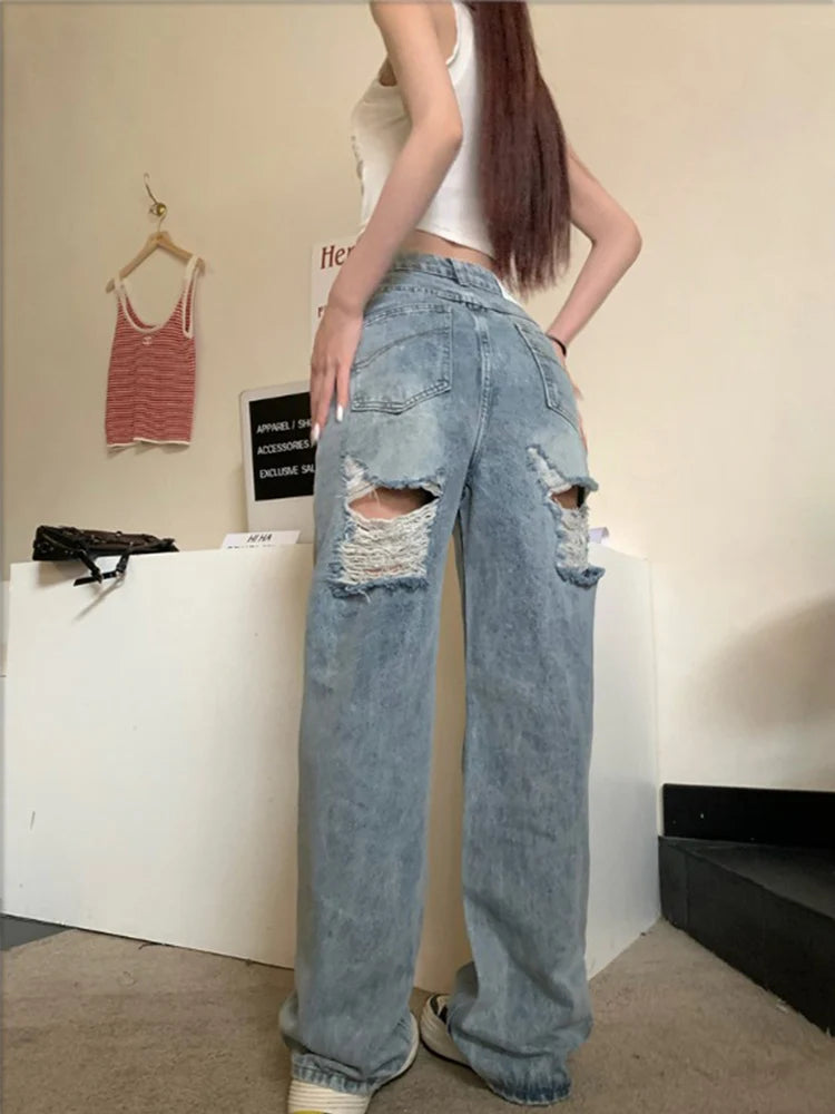 Straight Denim Pants