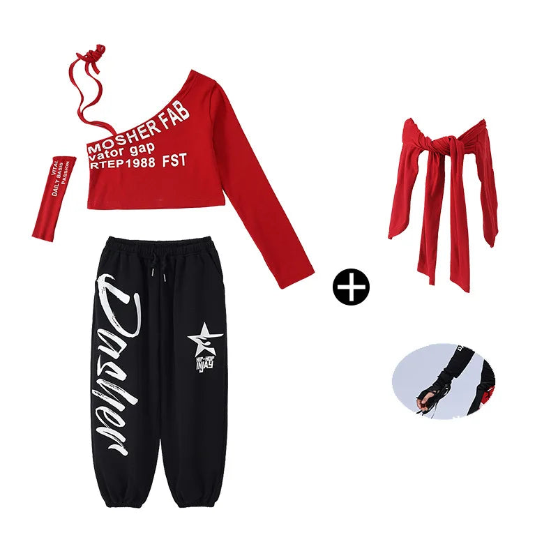 Off Shoulder Crop Top Jogger Pants Set