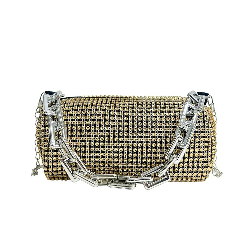 Allover Rhinestone Bucket Bag