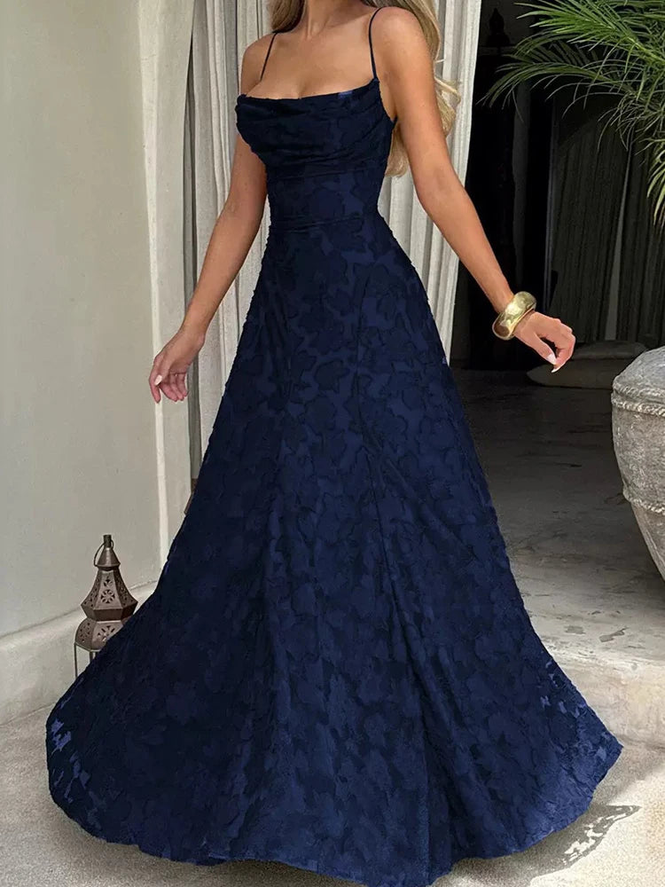 Floral Embroidery Maxi Dress