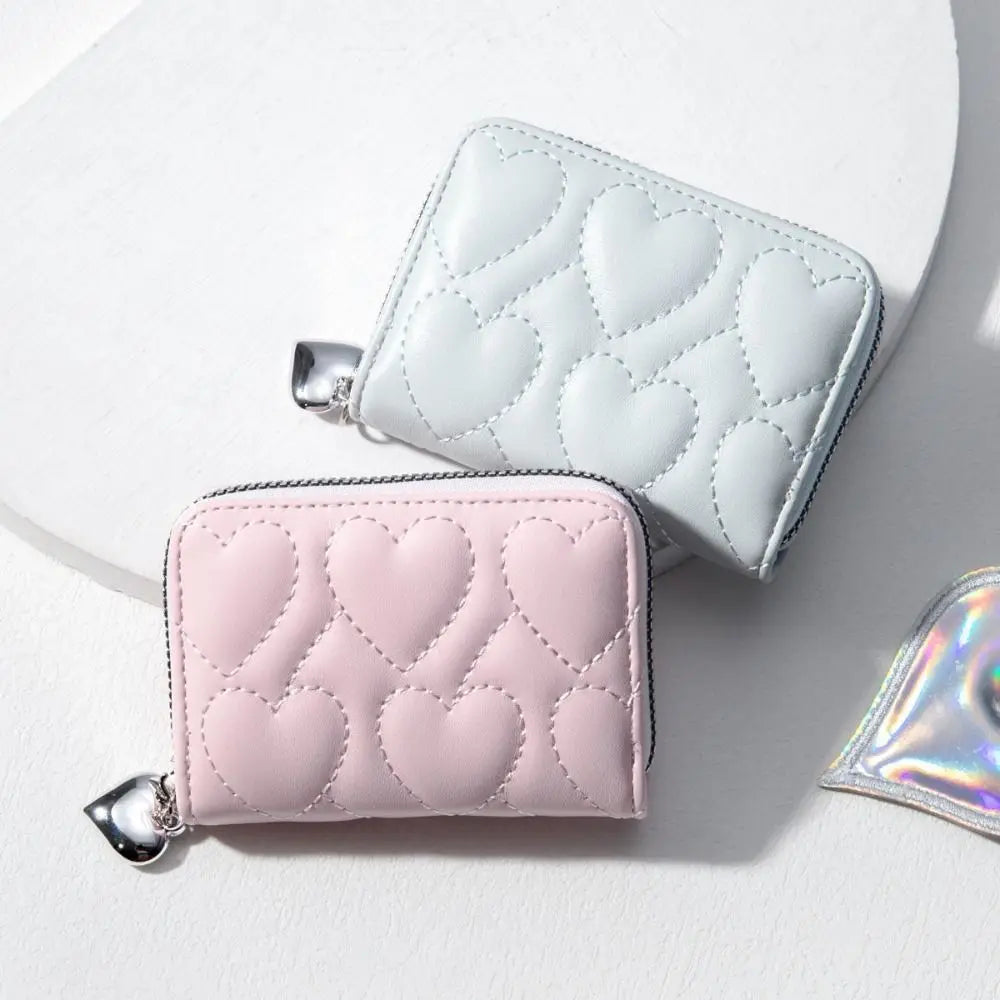 Embroidered Heart Wallet