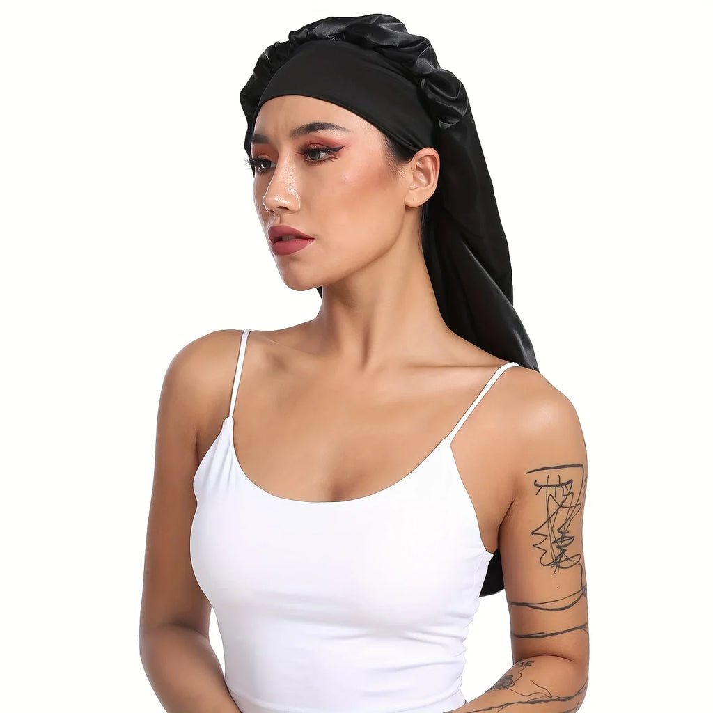 Extra Large Long Satin Sleep Bonnet
