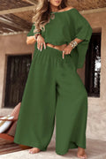 Oversize Loose Top Wide-leg Pants Set