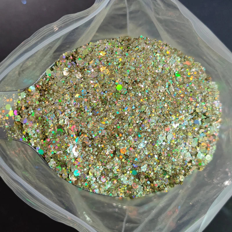 1KG Wholesale Mixed Size Holographic Nails Sequins Manicure Glitter Flakes Paillettes Nail Art Decorations Body/Face Glitter